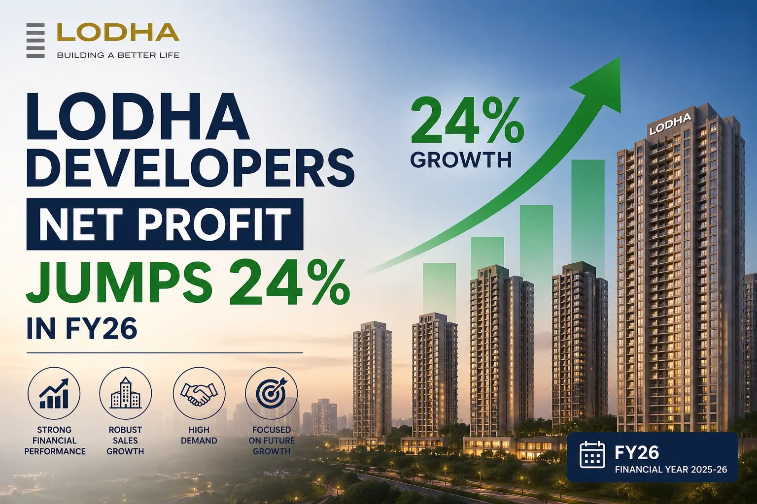 Lodha Developers Net Profit Jumps 24% in FY26